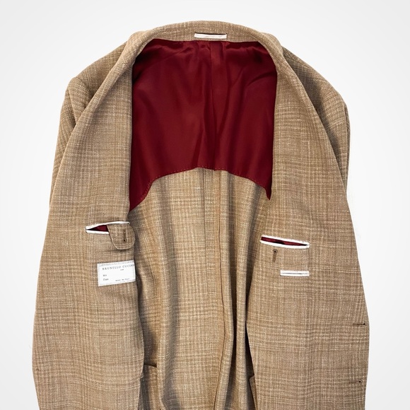 Brunello Cucinelli Silk & Linen Plaid Blazer | 44 - Picture 6 of 15